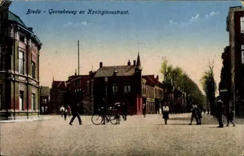 Ak Breda Nordbrabant Niederlande,  Genekweg en Koninginnestraat