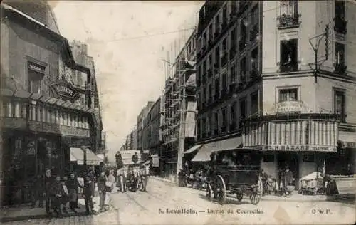 Ak Levallois Perret Hauts de Seine, Rue de Courcelles