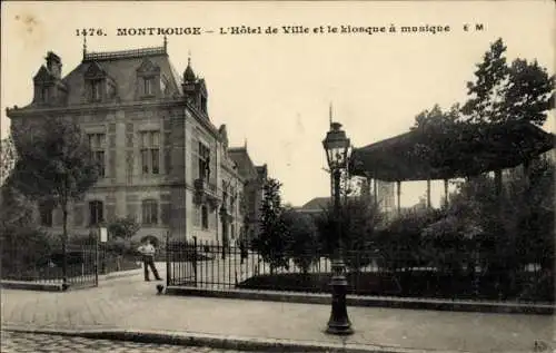 Ak Montrouge Hauts de Seine, Hôtel de Ville, Kiosk