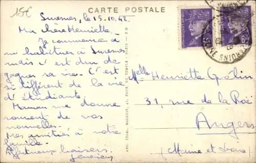 Ak Suresnes Hauts de Seine,  La Cite-Jardins, Vue d'ensemble