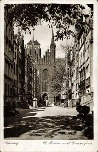 Foto Ak Gdańsk Danzig, Frauengasse, St. Marienkirche