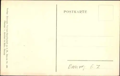 Ak Gdańsk Danzig, Krantor, Ruderboot