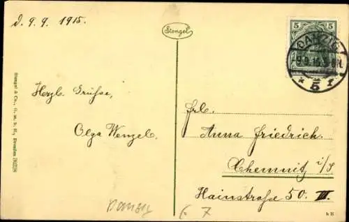 Ak Gdańsk Danzig, Krahntor, historische Architektur, Wasseransicht, Wassertor