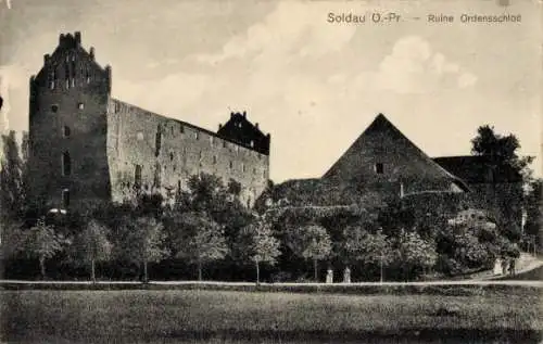 Ak Działdowo Soldau Ostpreußen, Ruine vom Ordensschloß