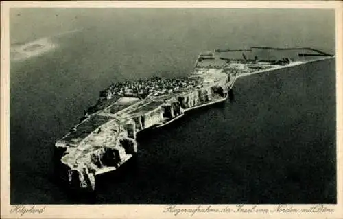 Ak Nordseeinsel Helgoland, Fliegeraufnahme von  seaside view, Insel, Norden