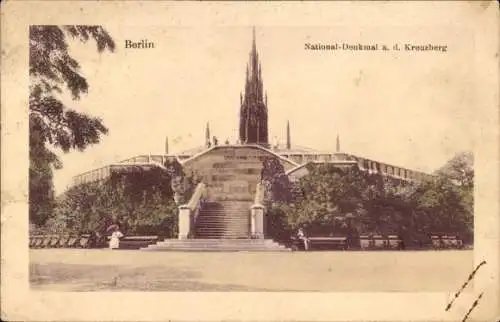 Ak Berlin Kreuzberg , National-Denkmal auf dem Kreuzberg