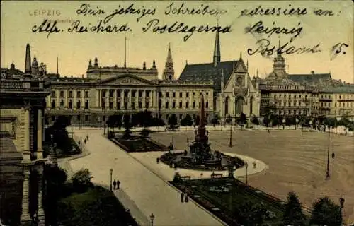 Ak Leipzig, Augustusplatz