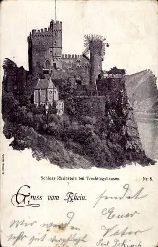 Ak Trechtingshausen am Rhein, Burg Rheinstein