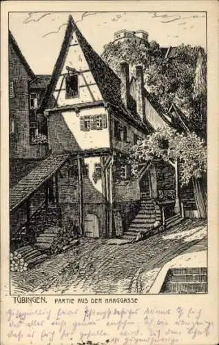 Ak Tübingen am Neckar, Architektur, Stadtlandschaft,  Haagasse