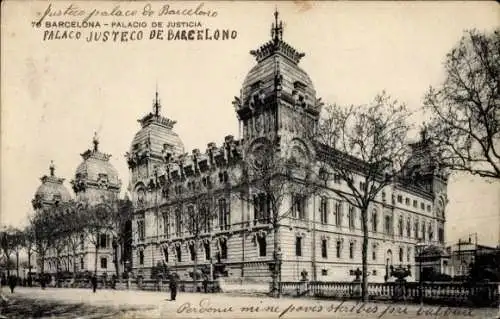 Ak Barcelona Katalonien Spanien, Palacio de Justicia