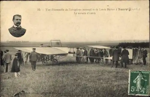 CPA Toury, Aviation, Aeroplane monoplan de Louis Bleriot