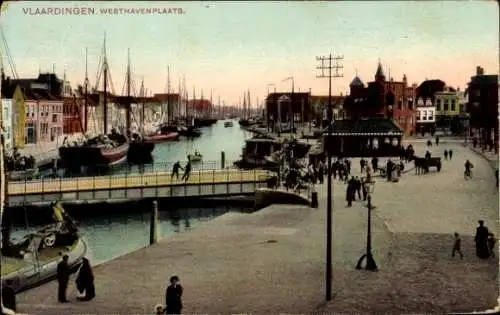 Ak Vlaardingen Südholland, Westhavenplaats
