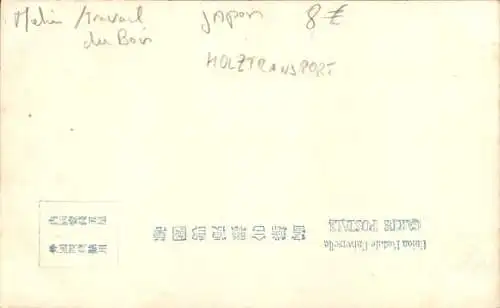 Foto Ak Japan, Holztransport