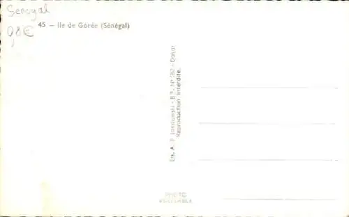 CPA Gorée Dakar Sénégal, aerial view, Ile