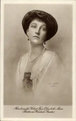 Ak Elisabeth Marie von Österreich, Fürstin zu Windisch-Graetz