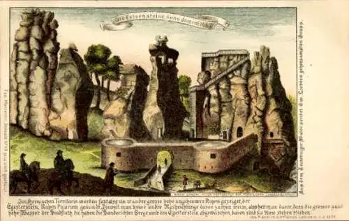 Ak Horn Bad Meinberg am Teutoburger Wald, Extersteine, hohe Felsen,  Darstellung, 166, Paul Merze