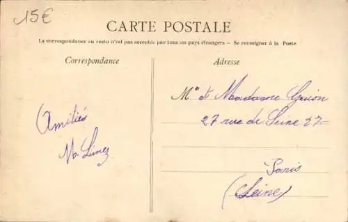 CPA Louverné Mayenne, Le bas du bourg