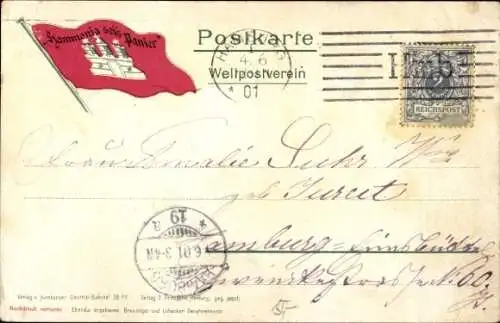 Ak Hamburg, Hamburgs-Regierung und ihr stolzes Heim, Rathaus, Wappen
