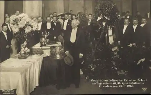 Ak Generalmusikdirektor Ernst von Schuch, 40jähriges Jubiläum, 1912