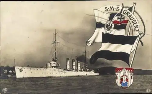 Ak Deutsches Kriegsschiff, S.M.S. Graudenz, Kaiserliche Marine