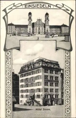Passepartout Ak Einsiedeln Kanton Schwyz Schweiz, Hotel Sonne
