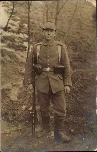 Foto Ak Sturmsoldat in Uniform, Inf.-Regt. 43 Ostpreußen