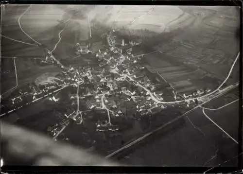 Ak Schorndorf im Remstal Württemberg, 黑白航拍照片，显示了德国小镇Schorndorf的鸟瞰图。