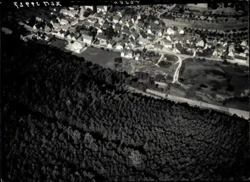 Ak Marktheidenfeld im Spessart Unterfranken, Schwarz-weiß Luftbild von  einem Ort 12 km westli...