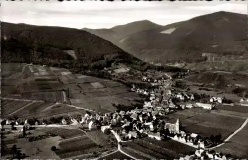 Ak Burrweiler in der Pfalz, Fliegeraufnahme