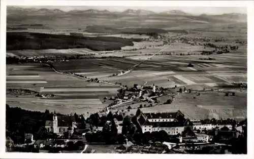 Ak Leutkirch im Allgäu Württemberg, Schloss Zeil, Fliegeraufnahme