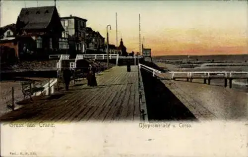 Ak Selenogradsk Ostseebad Cranz Ostpreußen, Uferpromenade, Corso