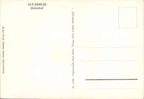 Ak Berlin Mitte, Hof in der Jüdenstraße