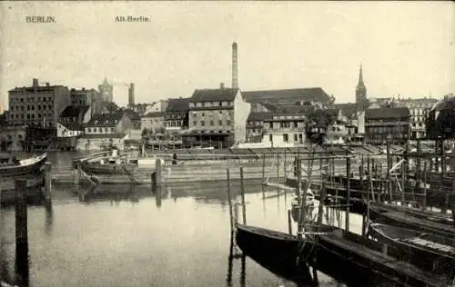 Ak Berlin Mitte, Hafenbild