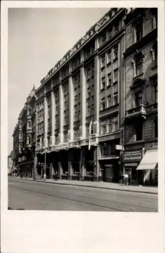 Foto Ak Praha Prag Tschechien, Straße, Geschäfte