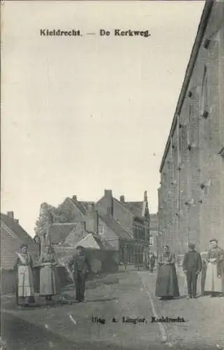 Ak Kieldrecht Beveren Ostflandern, Kerkweg