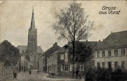 Ak Vorst Tönisvorst am Niederrhein, Denkmal, Kirche
