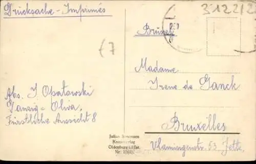 Ak Gdańsk Danzig, Ansicht vom Krahntor, Wasserfront,  Gebäude, Hafen