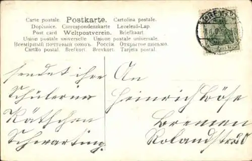 Ak Glückwunsch Neujahr, Stechpalme, Kirche