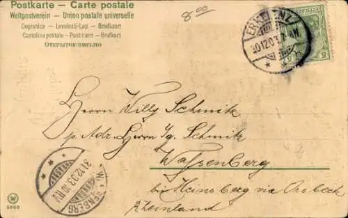 Künstler Ak Mailick, Neujahr