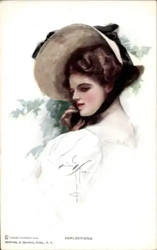 Künstler Ak Fisher, Harrison, Reflections