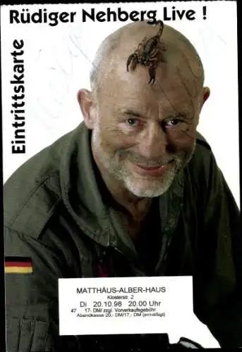Ak Survival-Experte Rüdiger Nehberg, Autogramm