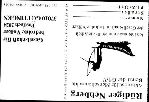 Ak Survival-Experte Rüdiger Nehberg, Autogramm