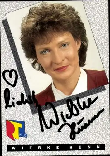 Ak Moderatorin Wiebke Hunn, RTL plus, Portrait, Autogramm