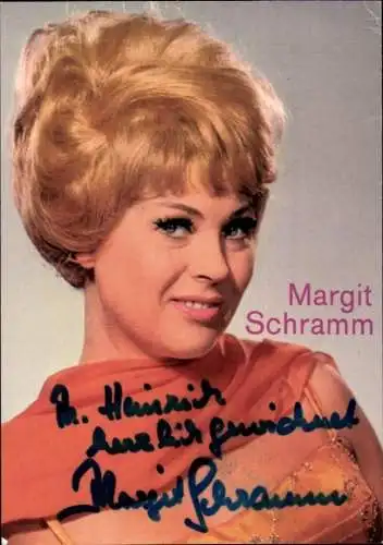 Ak Sängerin Margit Schramm, Portrait, Autogramm