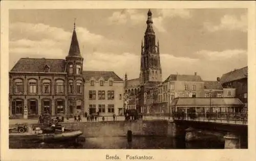 Ak Breda Nordbrabant Niederlande, Breda. Postkantoor.