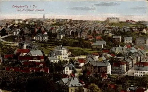 Ak Oberplanitz Zwickau in Sachsen, Gesamtansicht, Blick vom Kirchturm
