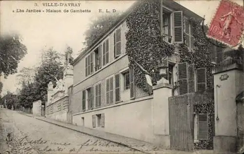 Ak Ville d'Avray Hauts  de Seine, Les Jardies Maison de Gambetta