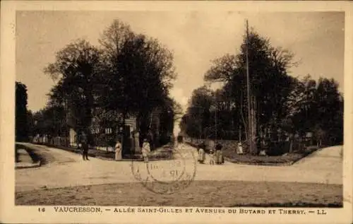 Ak Vaucresson Hauts de Seine, Allèe Saint Gilles et Avenues du Butard et Therry