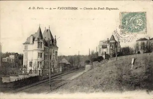 Ak Vaucresson Hauts de Seine, Chemin des Fonds Huguenots