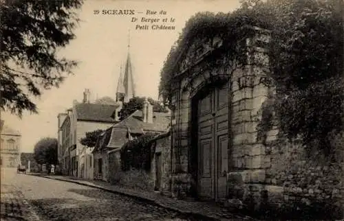 Ak Sceaux Haut de Seine,  Rue du D Berger et le Petit Chateau